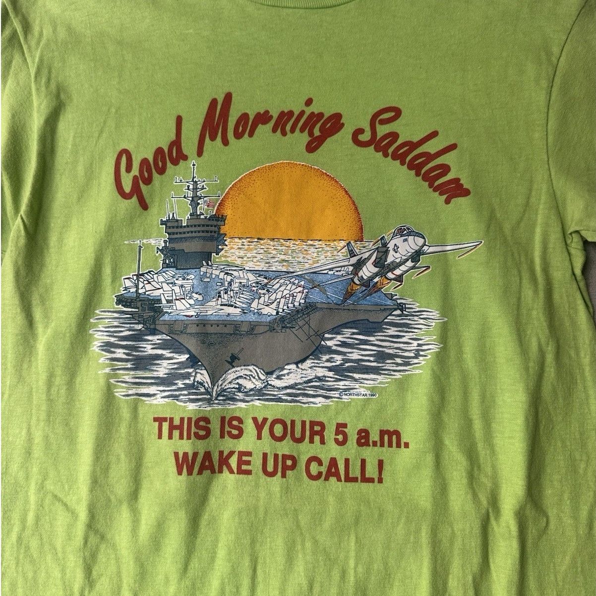 Hanes × Vintage VTG “Good Morning Saddam” Naval Size Medium Made In Usa Size US M / EU 48-50 / 2 - 2 Thumbnail