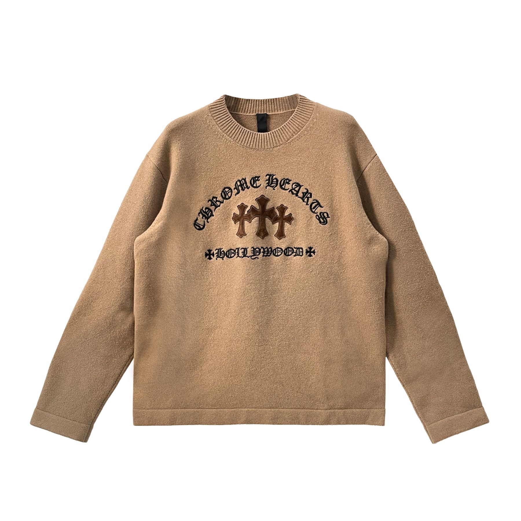 Chrome Hearts Chrome Hearts Triple Cross Patch Cashmere Crewneck Sweater Size US L / EU 52-54 / 3 - 1 Thumbnail