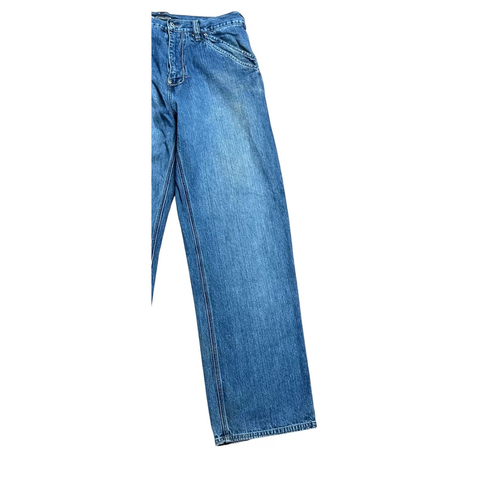 Vintage Drunkn Munky Jeans 5-Pocket Straight Leg Distressed 38x34 Vintage Y2K Blue Men Regular Size US 38 / EU 54 - 3 Thumbnail