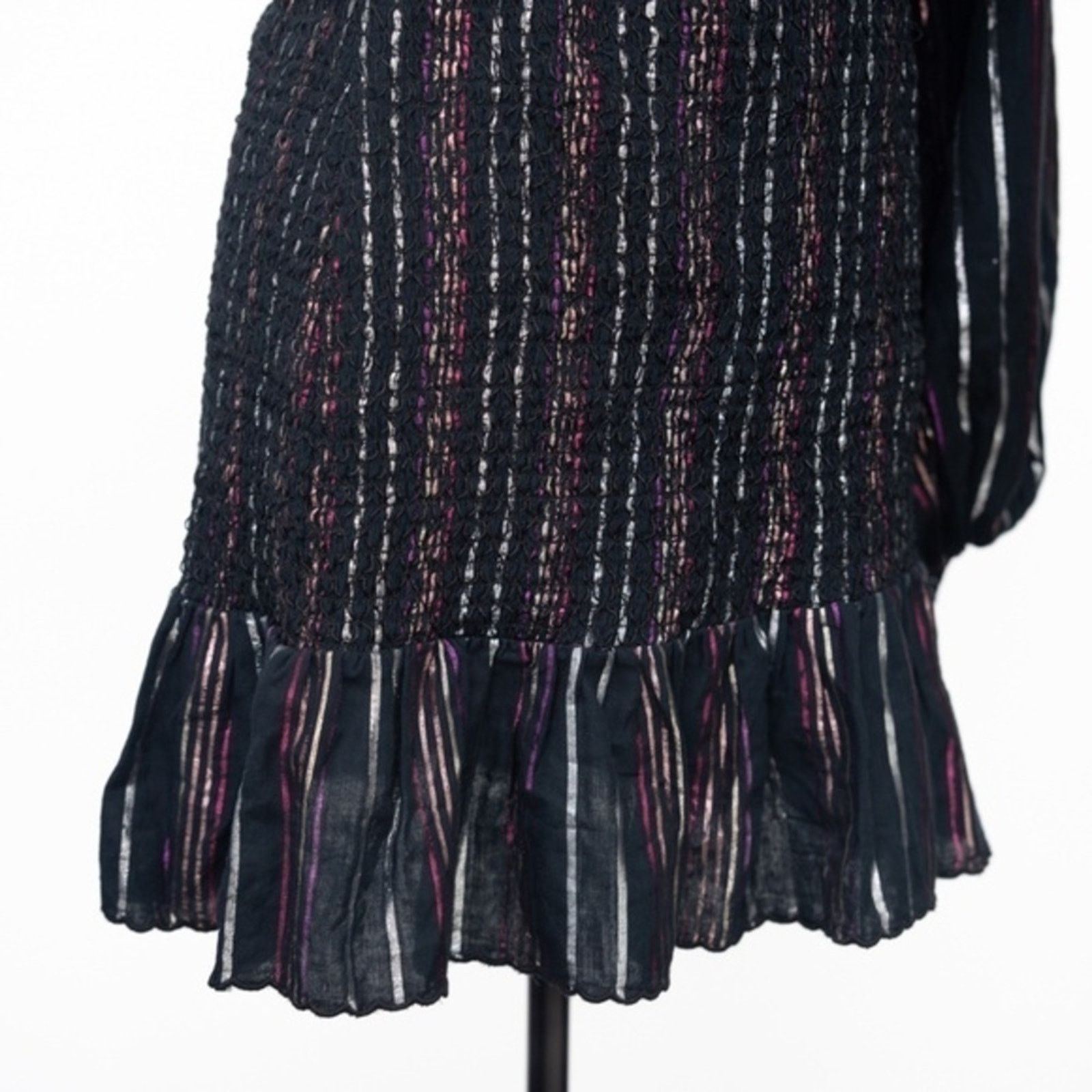 Farm Rio FARM Rio. Lurex Stripes Mini Dress. Size S / US 4 / IT 40 - 8 Thumbnail