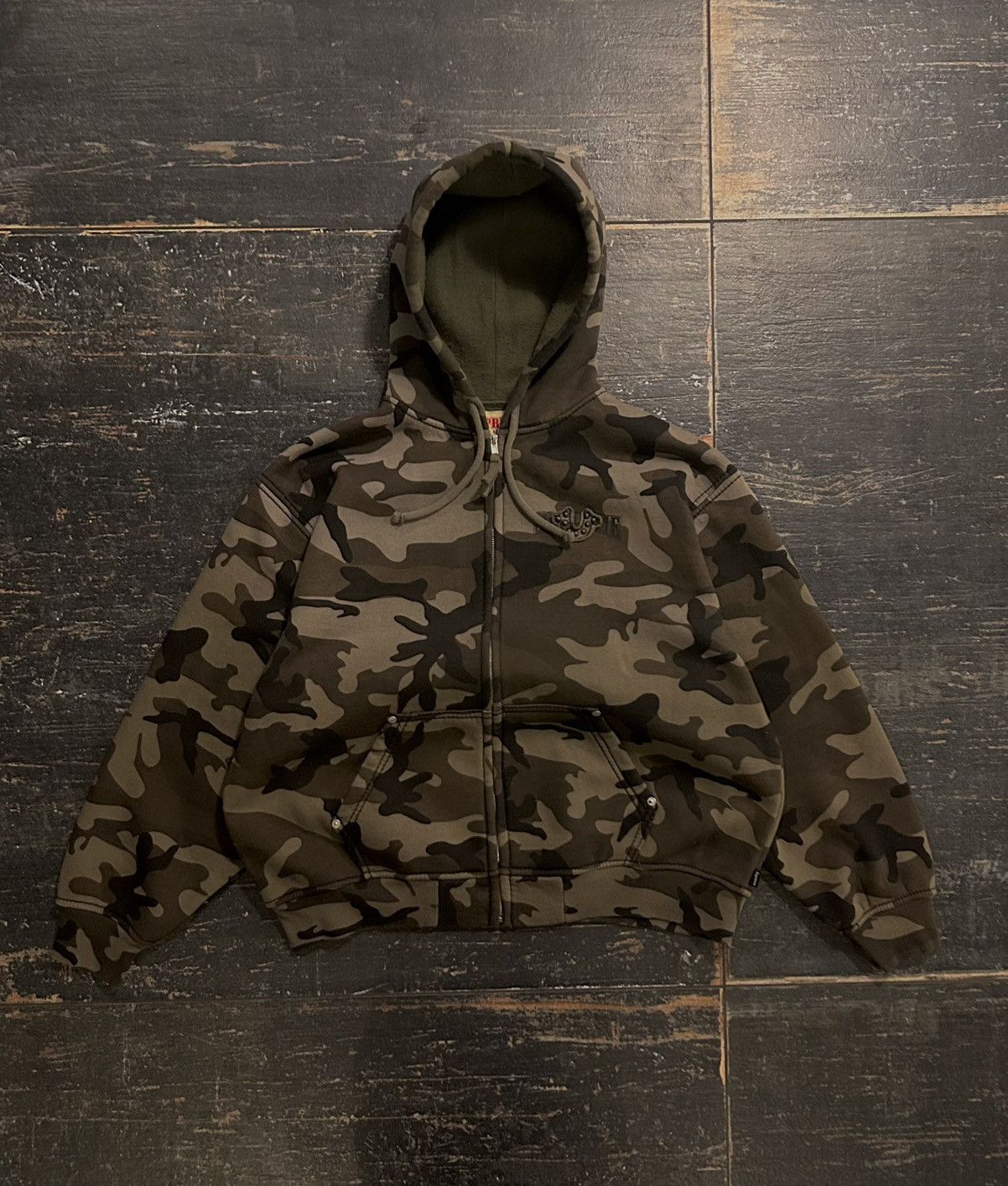 Supreme x True Religion Zip Up Hooded Sweatshirt