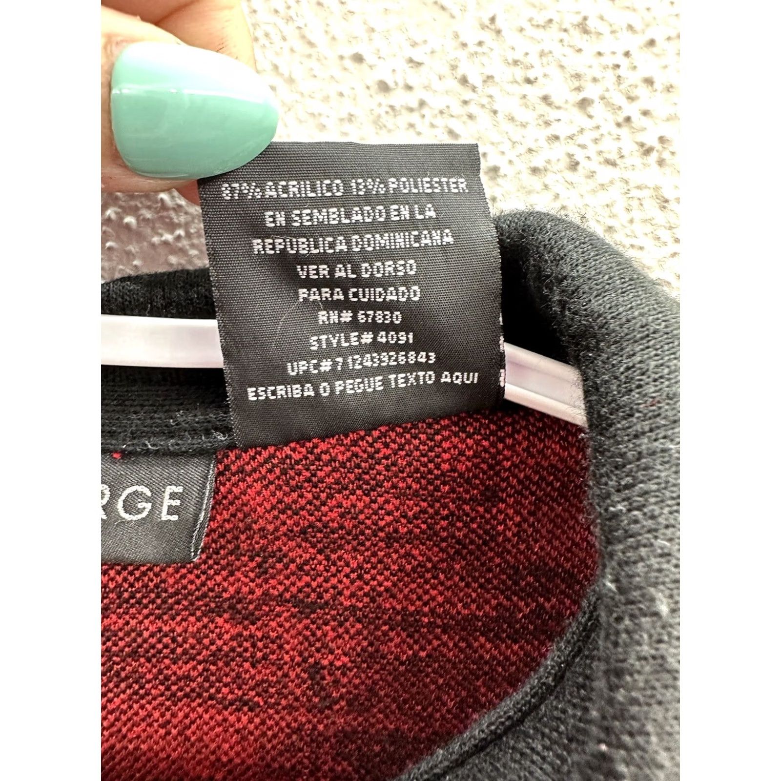 George VINTAGE? No — [George] Womens Red and Black Plaid Long Sleeve Button Up Knit Sweater M Size Size M / US 6-8 / IT 42-44 - 7 Thumbnail