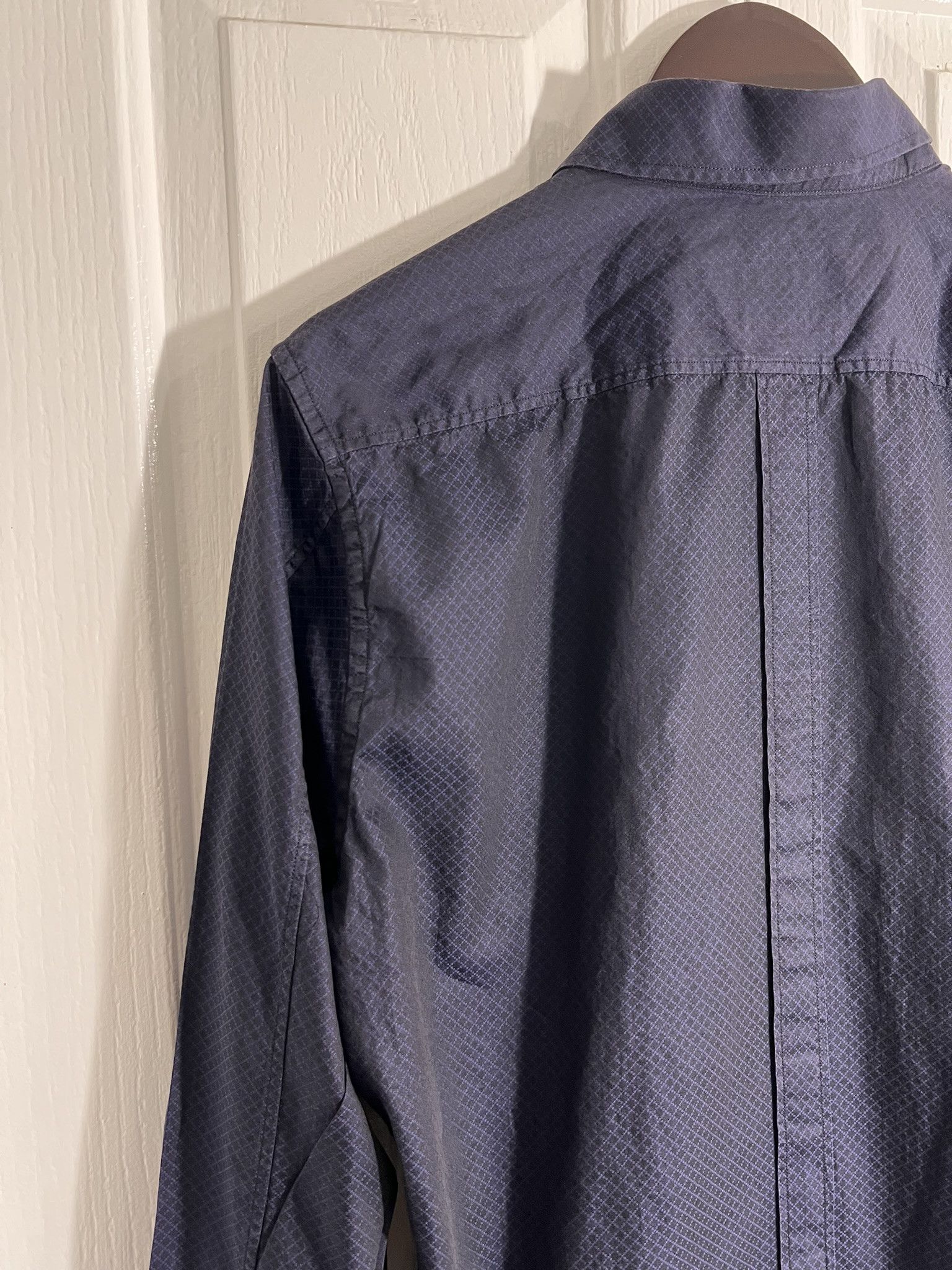 Gucci GUCCI Diamante Long Sleeve Dress Shirt Slim Fit Blue 41/16 Size US M / EU 48-50 / 2 - 11 Thumbnail