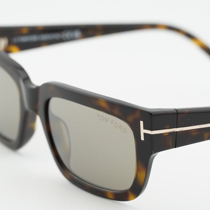 Tom Ford Tom Ford Ezra FT1075 52L Sunglasses Havana Rectangle Frame Size ONE SIZE - 8 Thumbnail