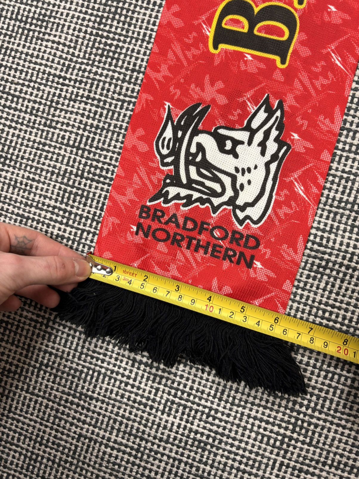 Other Vintage 80s Bradford Northern (Bulls) rugby fan scarf Size ONE SIZE - 5 Thumbnail