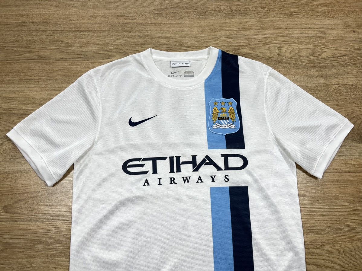 Nike Nike Manchester City 2013-14 Away Jersey Shirt White Etihad Size US M / EU 48-50 / 2 - 2 Thumbnail