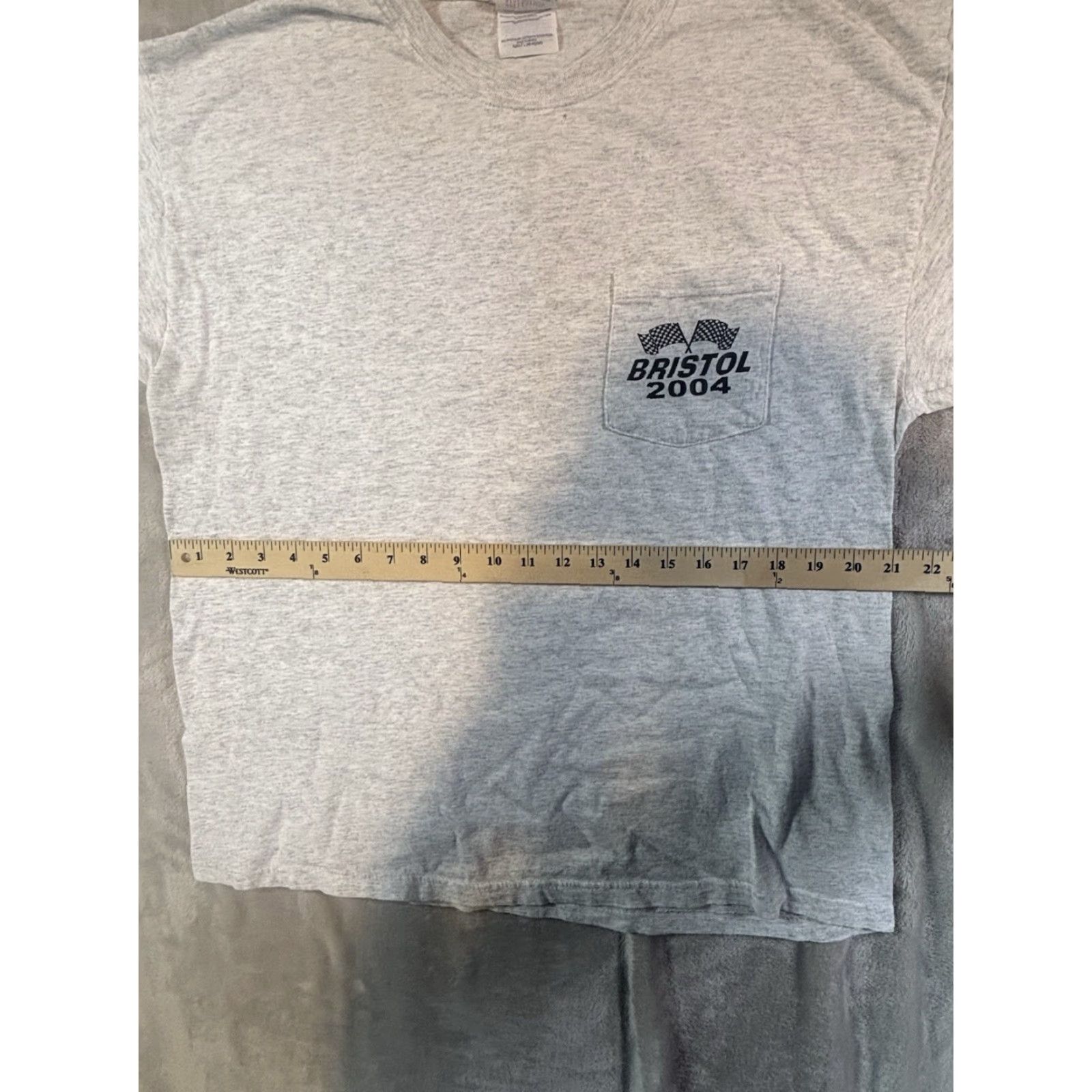 Vintage VINTAGE Bristol Tee Mens Graphic T-Shirt Size L - Gray Cotton 90s Retro Rockabilly California Hanes Heavyweight Size US L / EU 52-54 / 3 - 4 Thumbnail