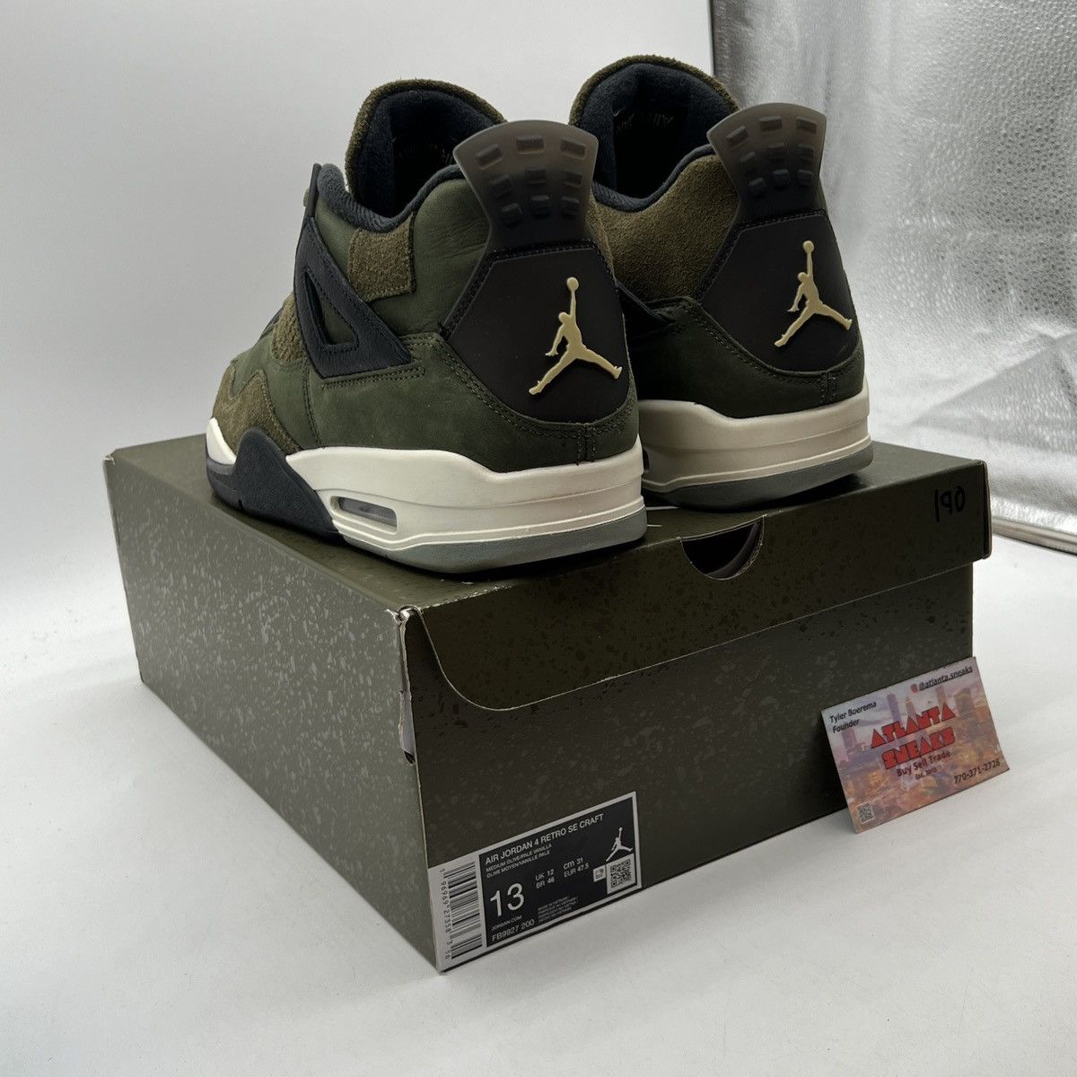 Jordan Brand Air Jordan 4 Craft Olive Size US 13 / EU 46 - 4 Thumbnail