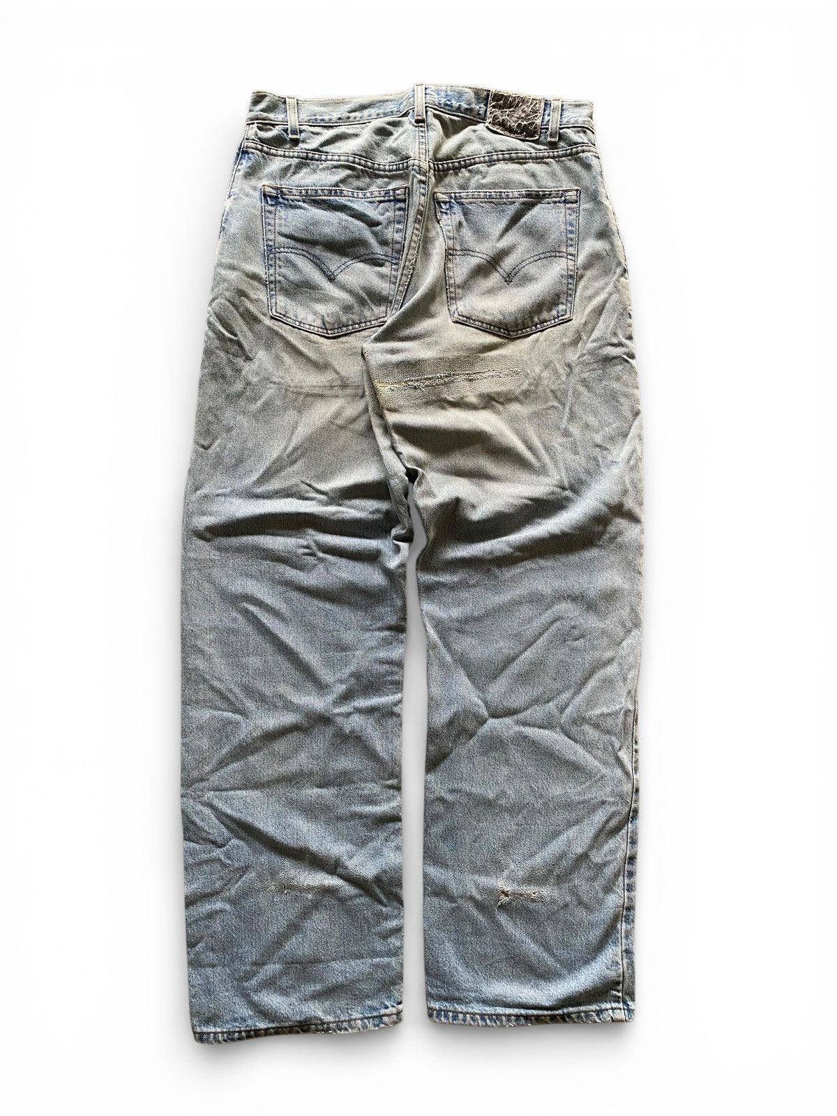 Levi's Vintage 90’s Distressed Levis Silvertab Straight Loose blue Size US 34 / EU 50 - 6 Thumbnail
