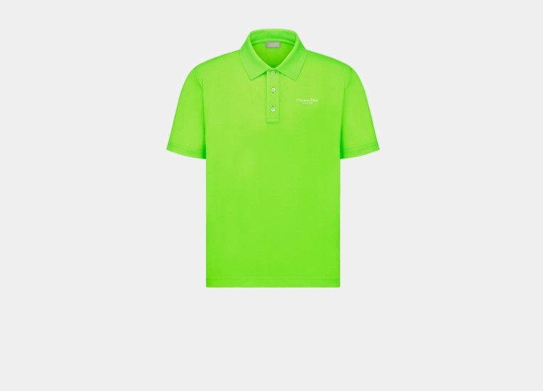 Dior o1w1db10225 483J834A Couture Polo Shirt in Fluorescent Green Size US M / EU 48-50 / 2 - 1 Thumbnail