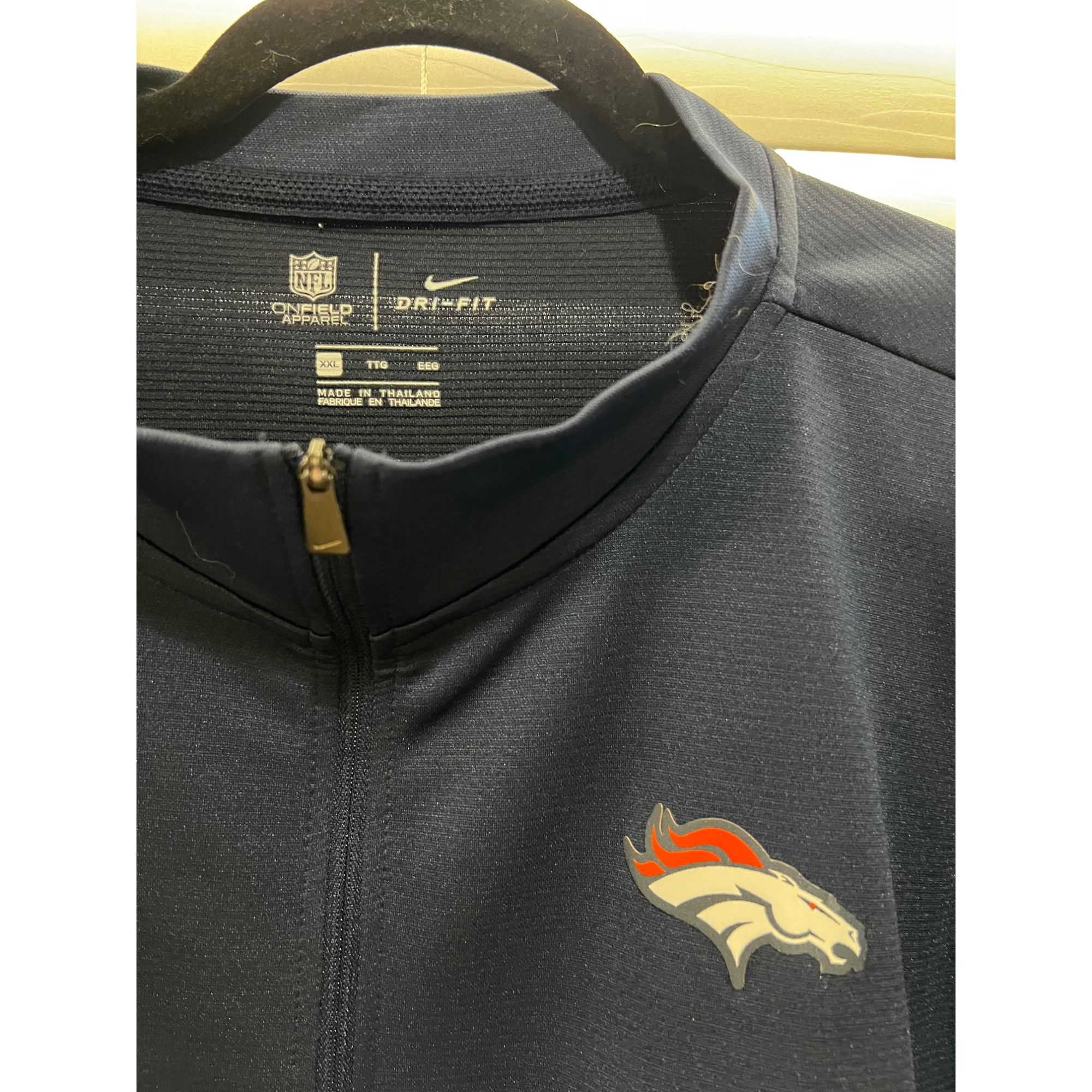 Nike Nike Denver Broncos 1/4 Zip Pullover - Size XXL Size US XXL / EU 58 / 5 - 2 Thumbnail