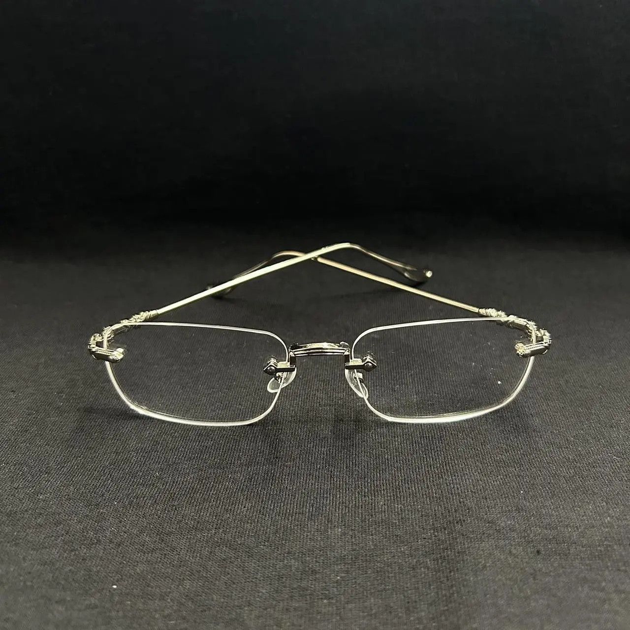 Other 2000s Style Silver Cross Blue Tint Sunglasses Size ONE SIZE - 1 Thumbnail