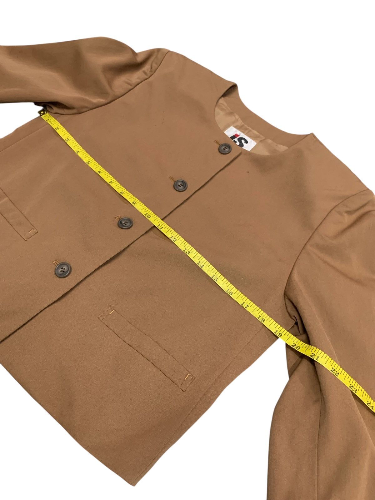Issey Miyake × Japanese Brand × Vintage Issey Miyake🔥Rich Brown Fly Coat Cropped IS Made In Japan Size M / US 6-8 / IT 42-44 - 10 Thumbnail