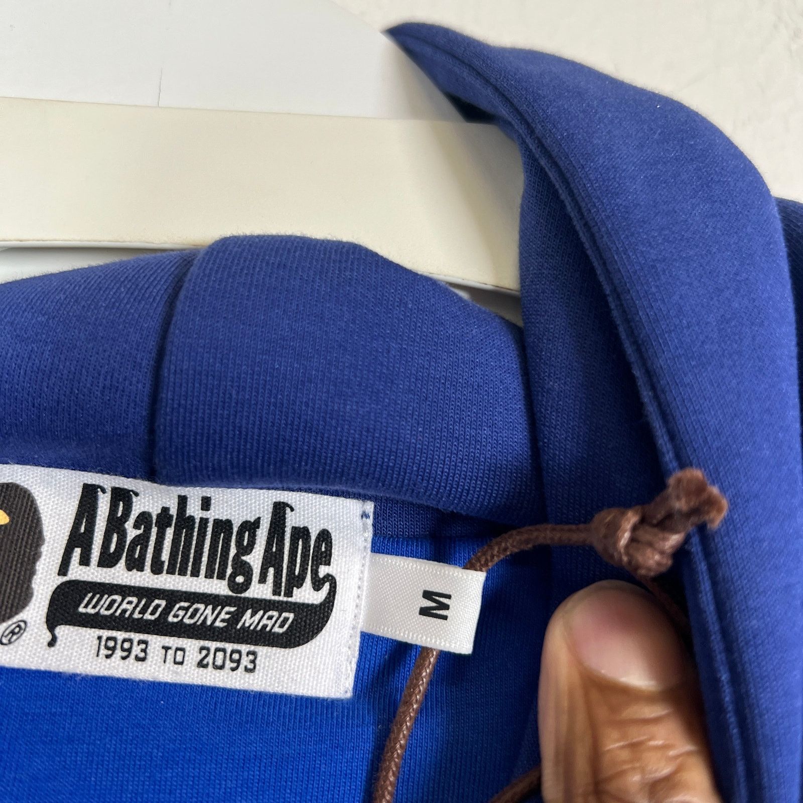 Bape Bape Blue Ape College Logo Puffer Hoodie Size M Size US M / EU 48-50 / 2 - 4 Thumbnail