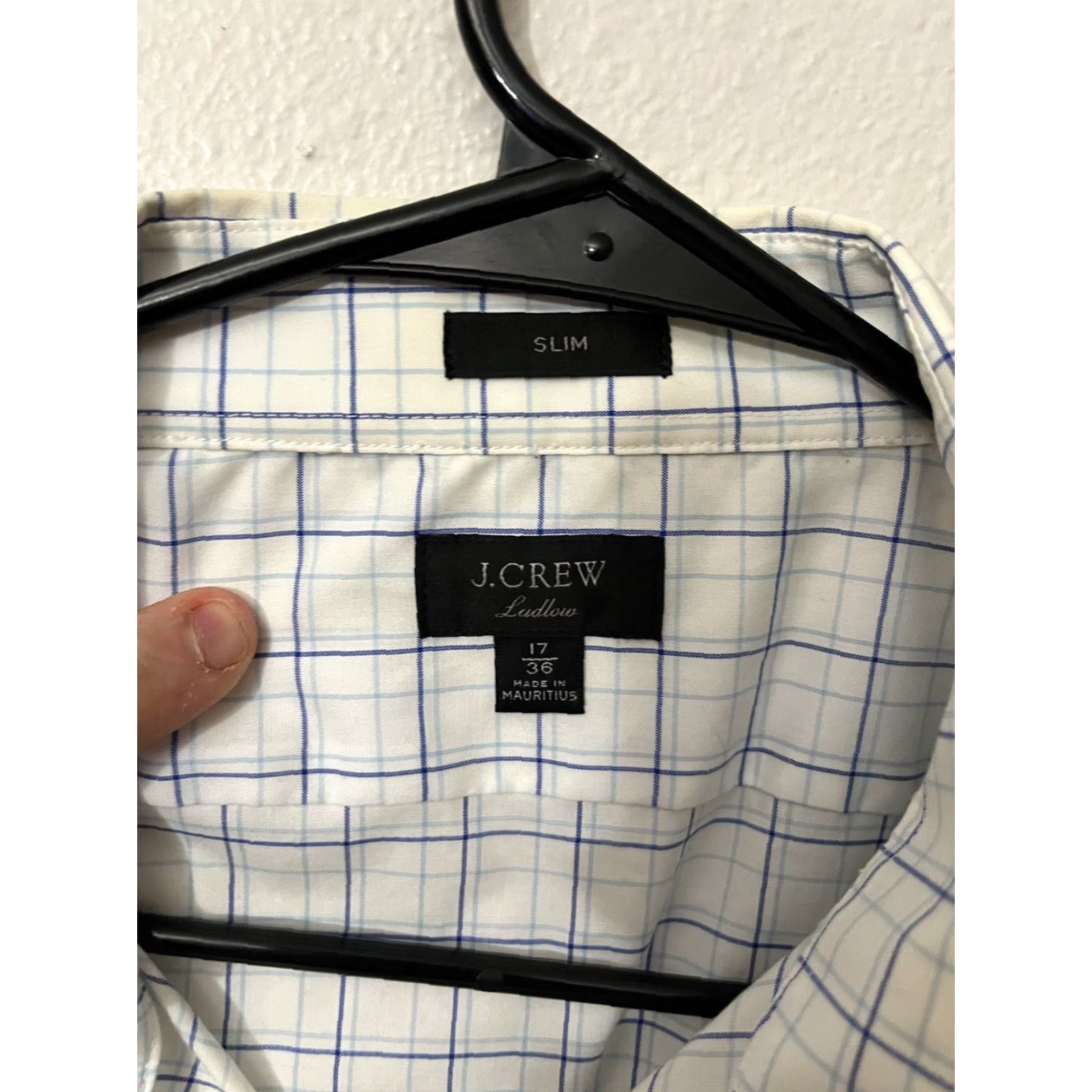 J.Crew J. Crew Ludlow Slim Button Up Shirt Mens 17-36 Regular Long Sleeve White Check Shirt Size US XL / EU 56 / 4 - 2 Thumbnail
