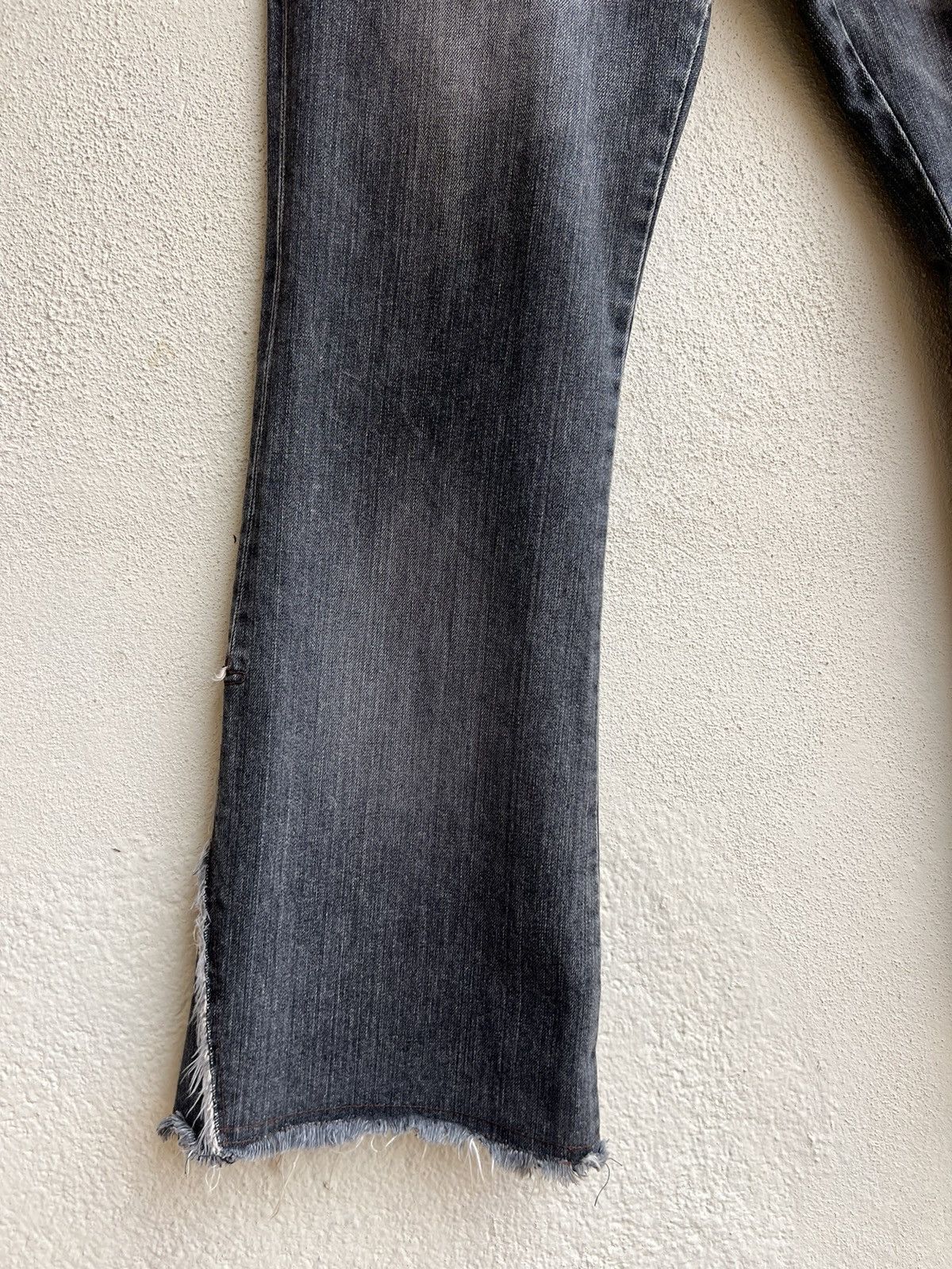 Vintage VTG Patrick Cox Wannabe Fade Black Denim Flare Jeans Size US 31 - 9 Thumbnail