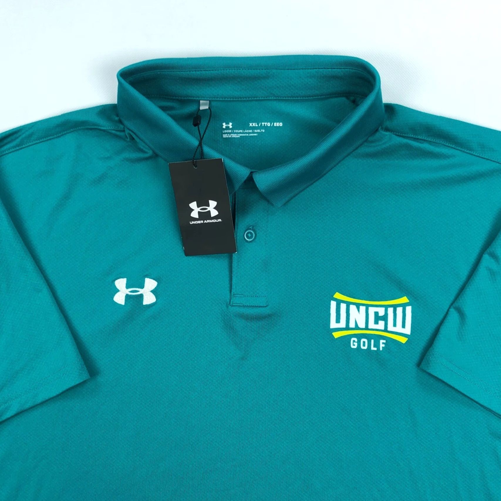Under Armour Under Armour Men's 2XL UNCW Golf Team Performance Polo Shirt Teal Loose Fit Shirt M 2XL Embroidery Logo College Sports Size US XXL / EU 58 / 5 - 2 Thumbnail