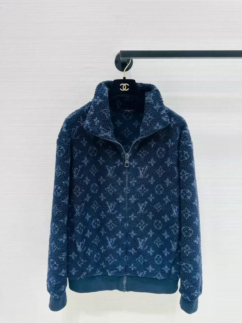 Louis Vuitton Louis Vuitton Blue logo teddy zip-up jacket Size US S / EU 44-46 / 1 - 1 Thumbnail