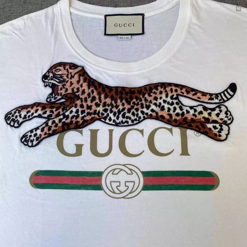 Gucci Gucci Leopard embroidered cotton short-sleeved T-shirt 2505 Size US L / EU 52-54 / 3 - 9 Thumbnail