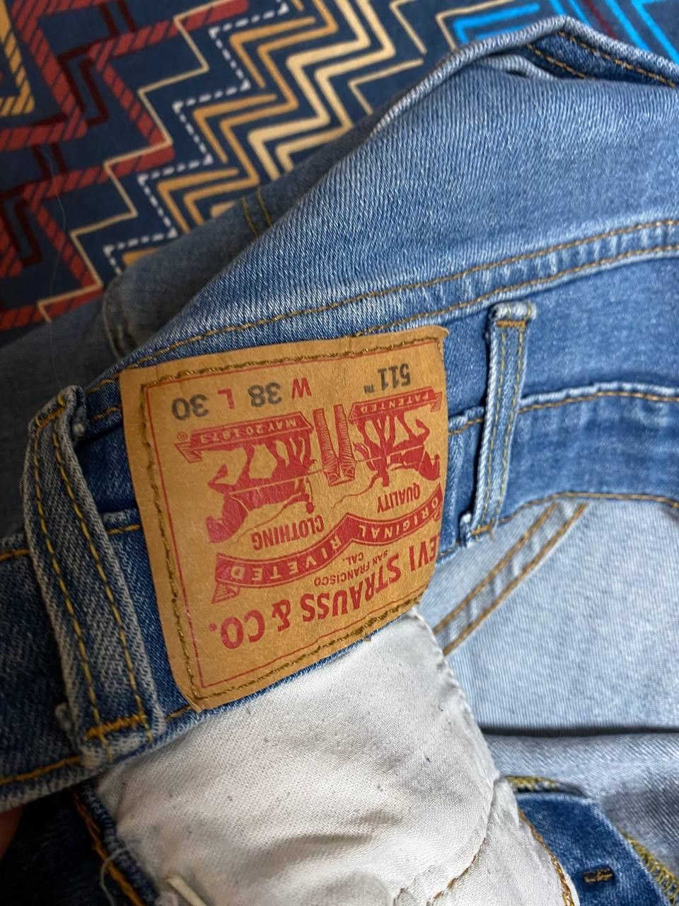 Levi's × Vintage Vintage Levis 511 Jeans Distressed Faded Flared Baggy Y2K Size US 38 / EU 54 - 3 Thumbnail