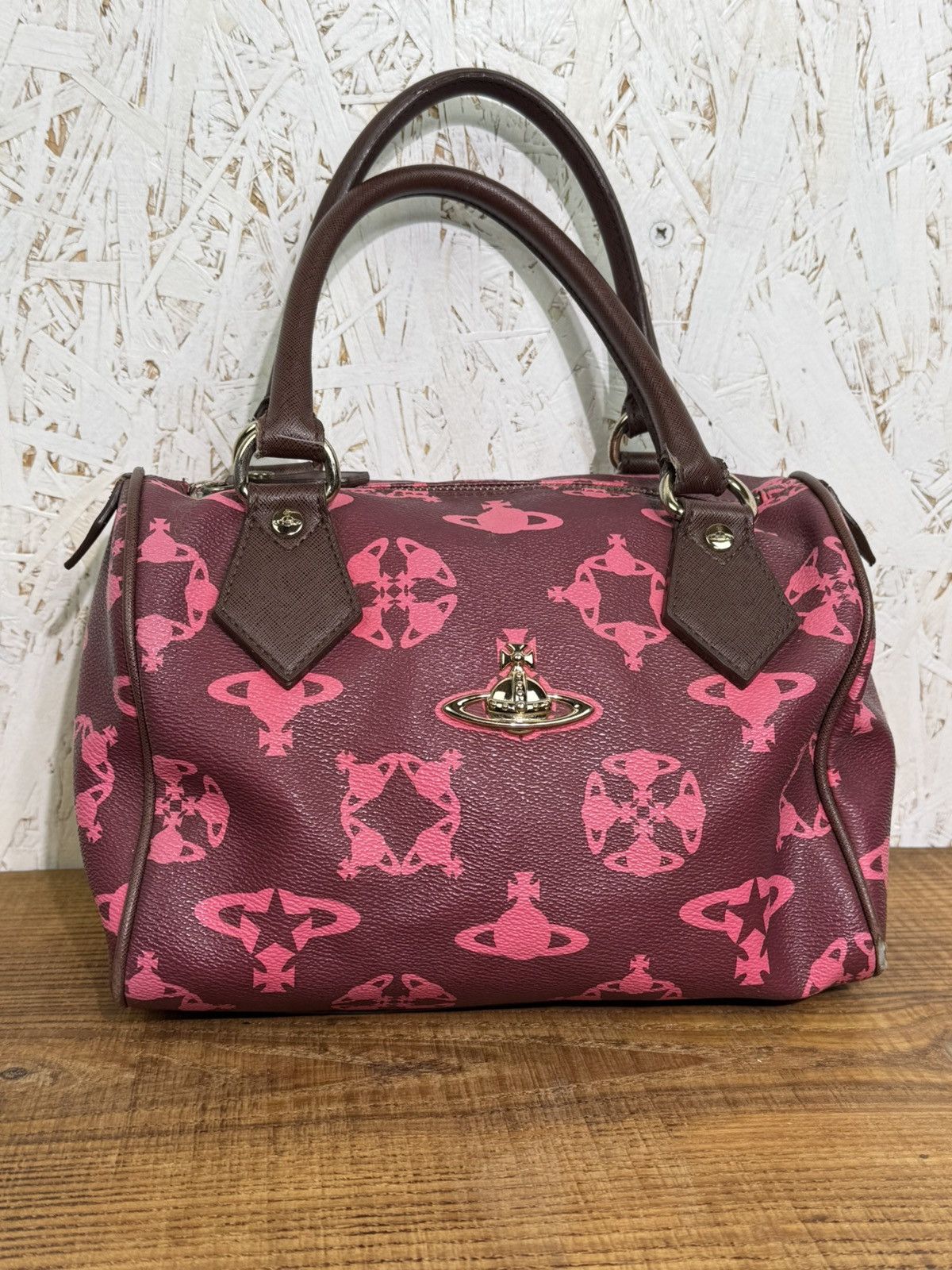 Vivienne Westwood Vivienne Westwood Orb Logo Allover Mini Handle Bag Size ONE SIZE - 1 Thumbnail