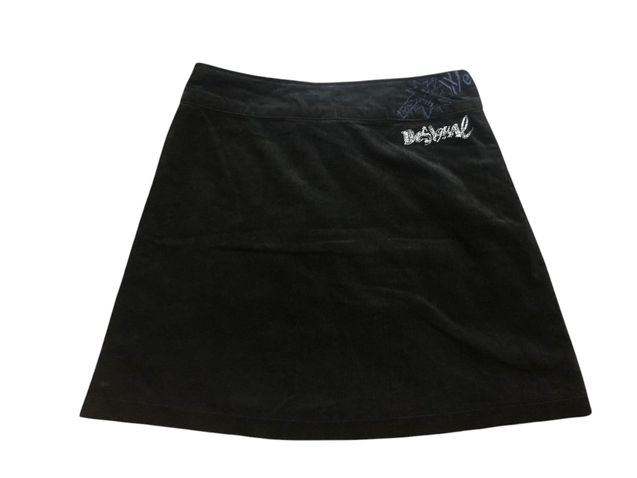 Designer × Japanese Brand Rare💥Desigual Corduroy Double Button Mini Skirt Size 29" - 2 Thumbnail