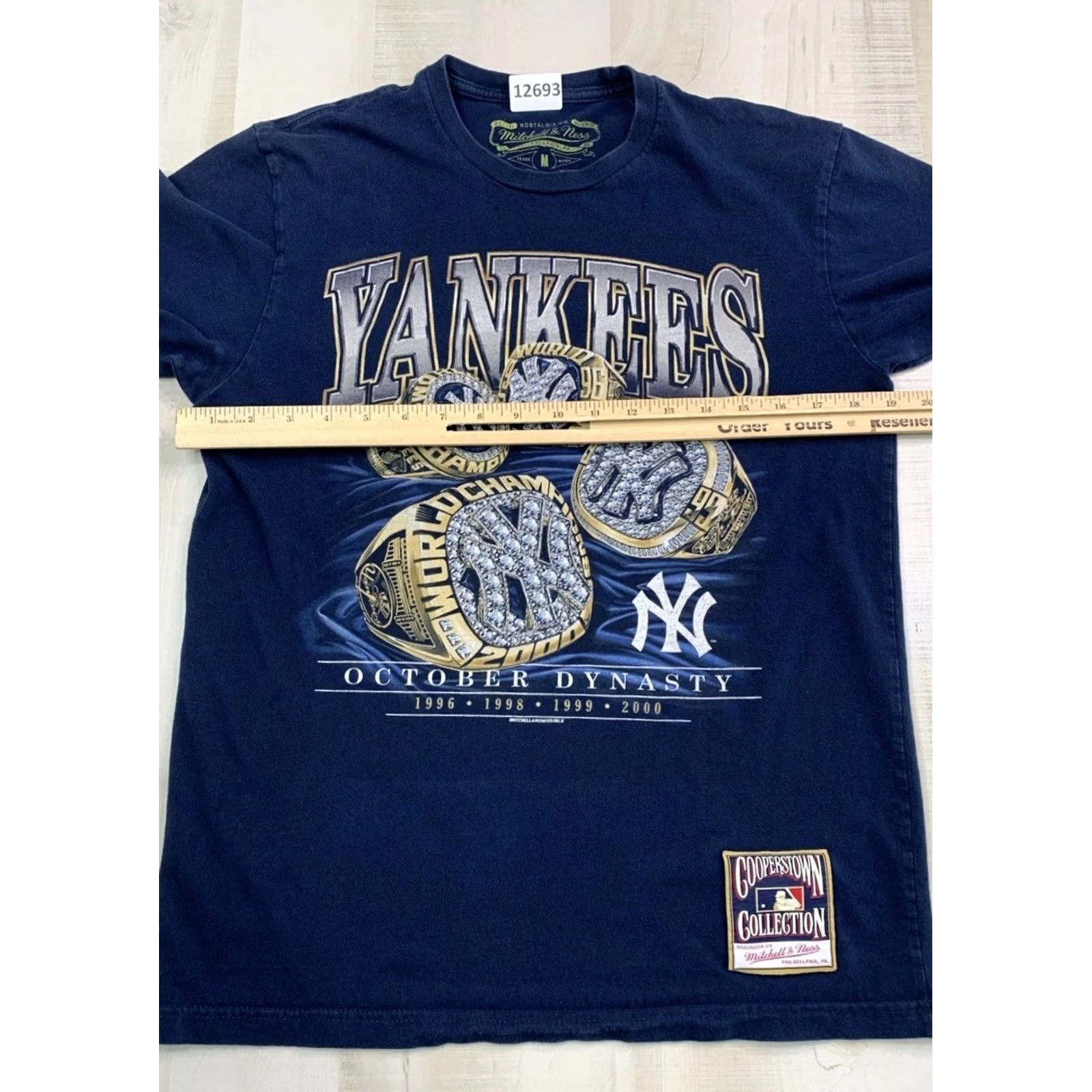Mitchell & Ness Mitchell & Ness T-Shirt Yankees Graphic Cooperstown Collection Men’s Medium Blue Crew Neck Short Sleeve Adult M Retro 2000s Size US M / EU 48-50 / 2 - 4 Thumbnail