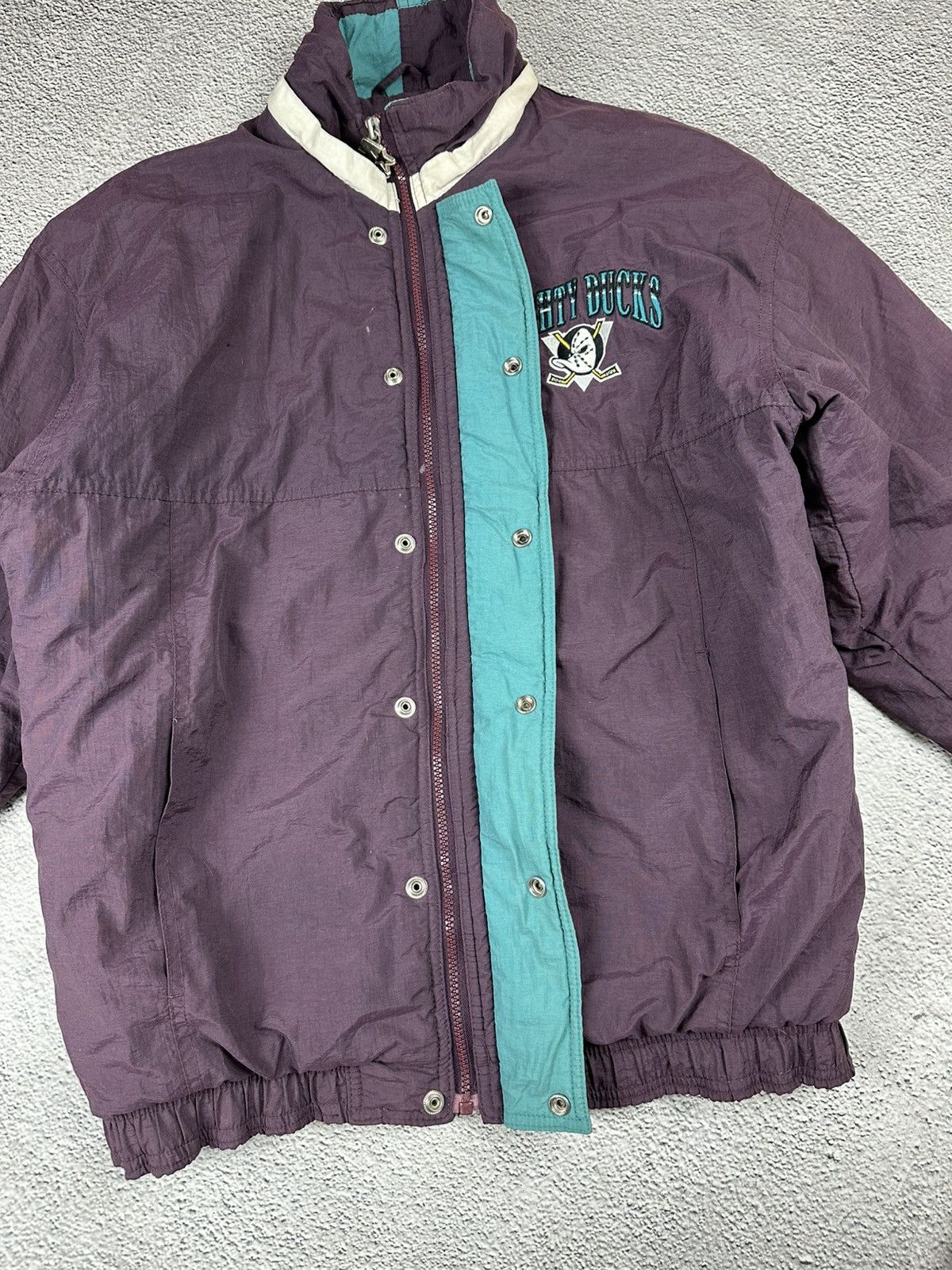 Starter Vintage The Mighty Ducks Starter NHL Nylon Jacket 90s Logo Size US S / EU 44-46 / 1 - 5 Thumbnail