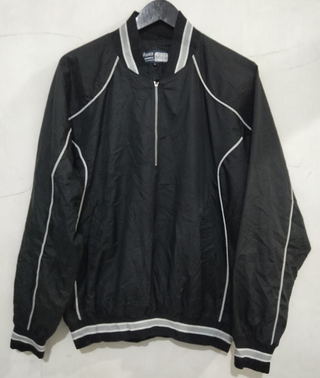 Asics × Vintage Vintage Asics Jackets Varsity Half Zipper BaseBall Size US L / EU 52-54 / 3 - 1 Thumbnail