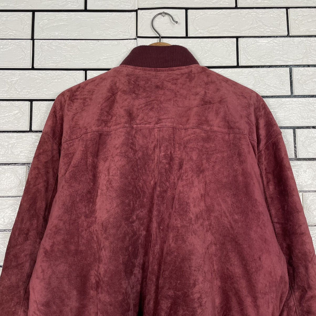 Other Artisanat Maroon Leather Bomber Jacket Size US M / EU 48-50 / 2 - 8 Thumbnail