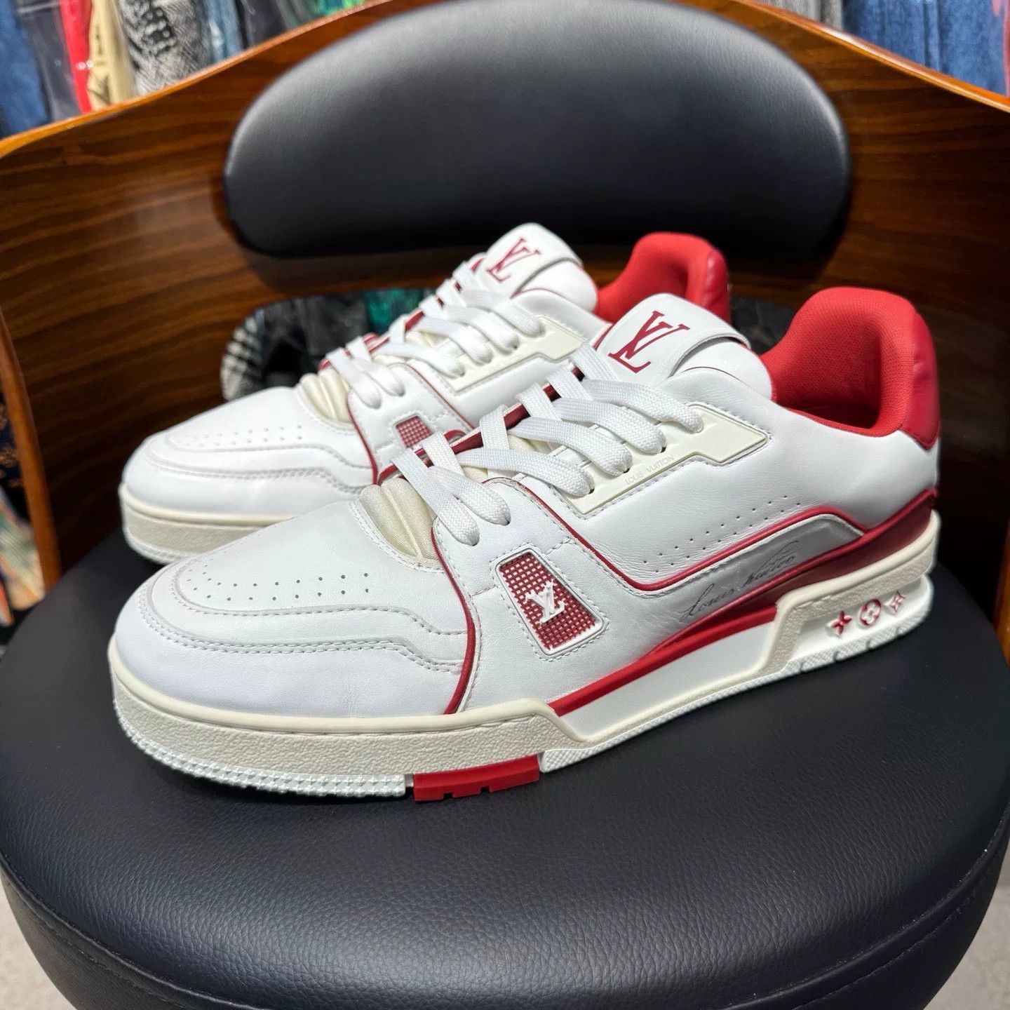 Louis Vuitton Louis Vuitton Training Red Lowtop Sneakers 42.5 Men Size US 9.5 / EU 42-43 - 1 Thumbnail