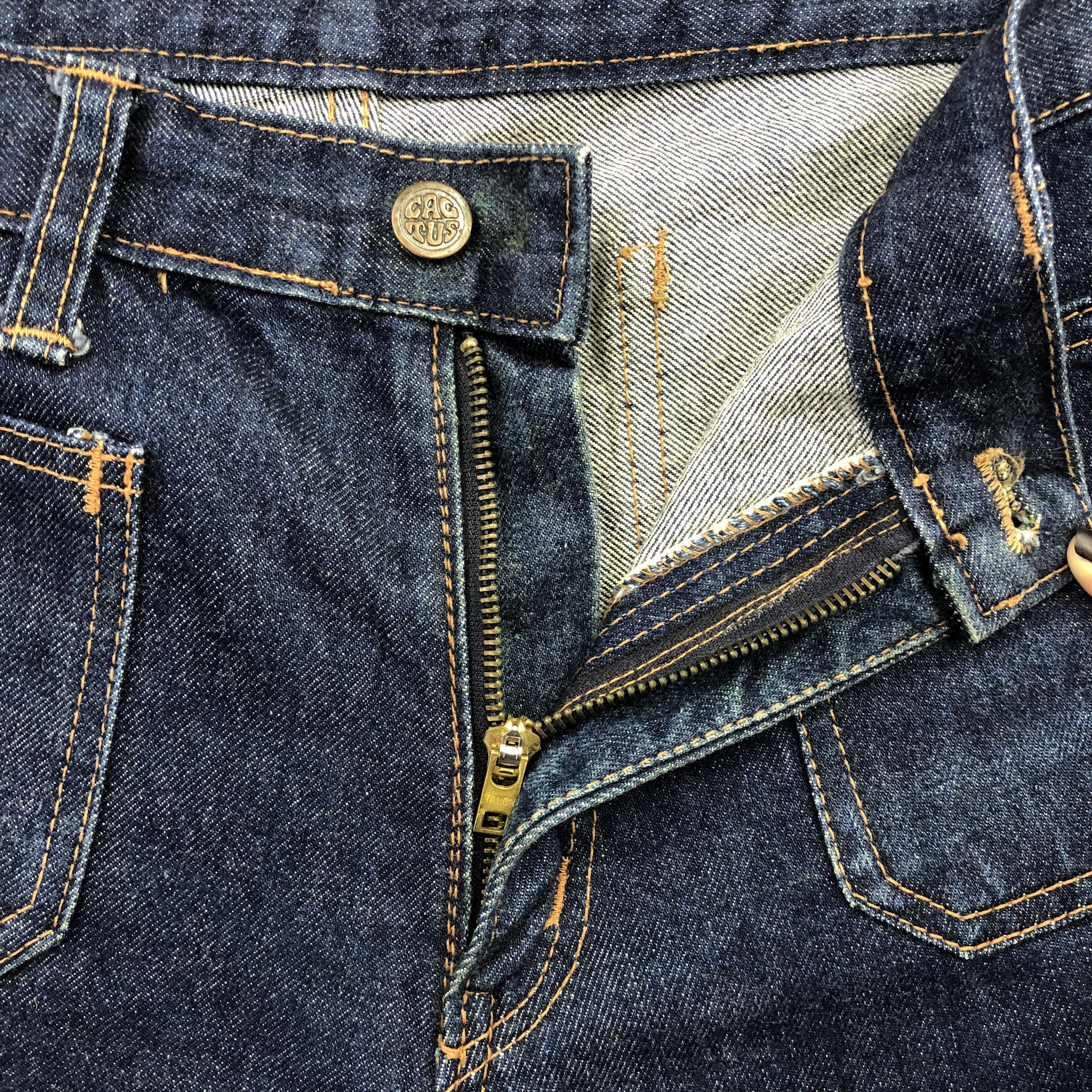 Japanese Brand Vintage 70s Cactus Flare Bush Pants Jeans Wide Leg Denim Size US 30 / EU 46 - 5 Thumbnail