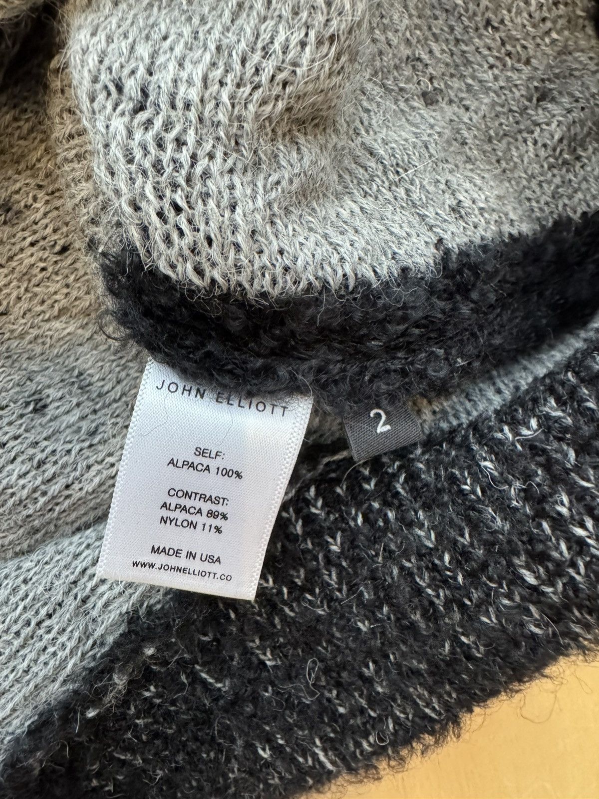 John Elliott Striped Chunky Alpaca Sweater Size US L / EU 52-54 / 3 - 4 Thumbnail
