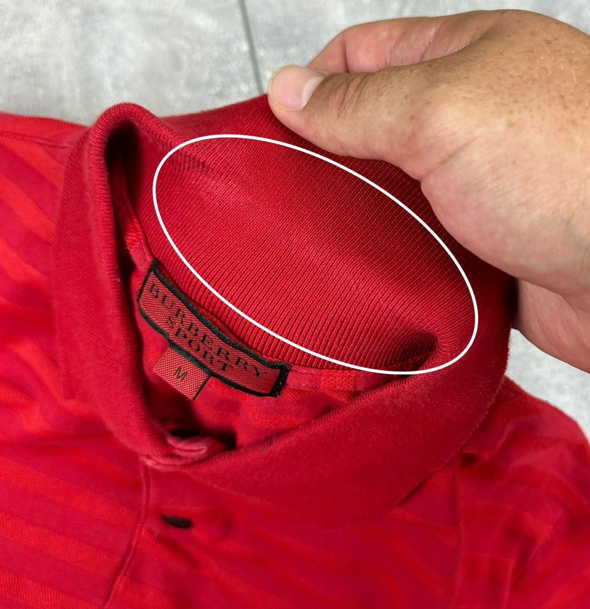 Burberry Burberry Sport Luxury Red Mens Polo Size US M / EU 48-50 / 2 - 8 Thumbnail