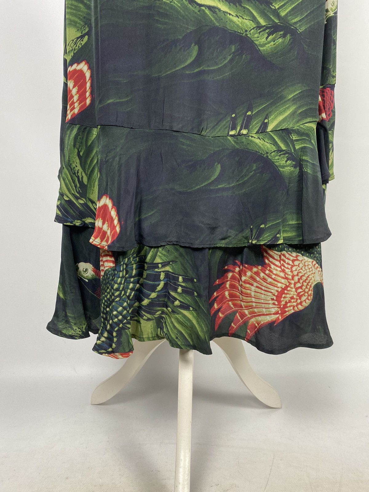 Allsaints × Designer Allsaints Delana Swoop Dress Maxi Floral Pattern Pleated Size XS / US 0-2 / IT 36-38 - 19 Thumbnail
