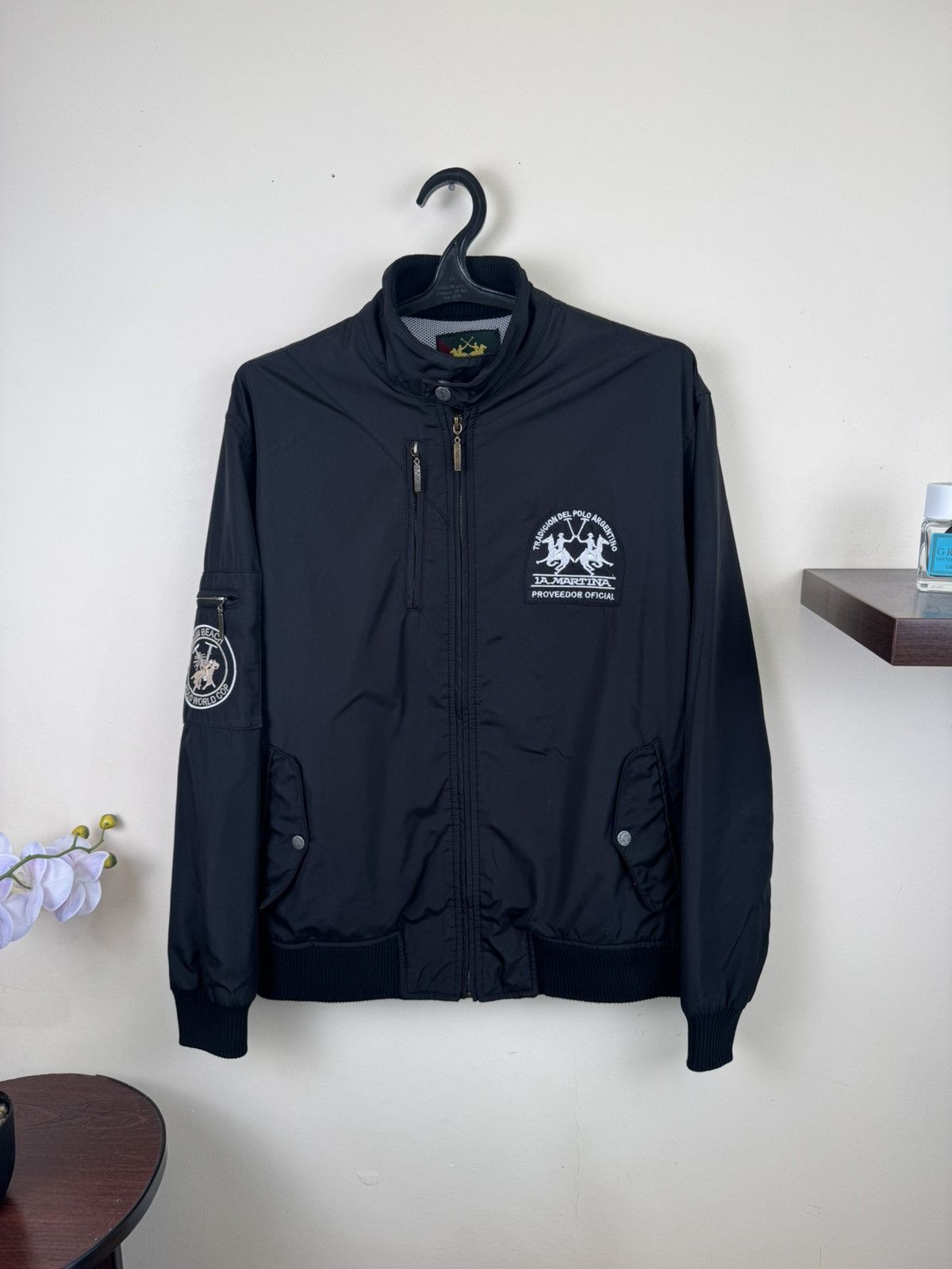 La Martina La Martina Nylon Jacket Bomber XL Black Luxury Zip Casual Size US XL / EU 56 / 4 - 17 Thumbnail