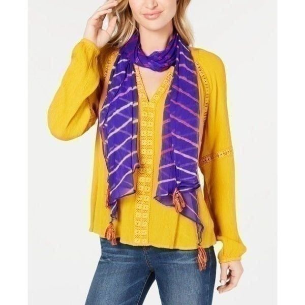 Other INC International Concepts INC Tie-Dyed Stripes Bias Scarf, Size ONE SIZE - 2 Thumbnail