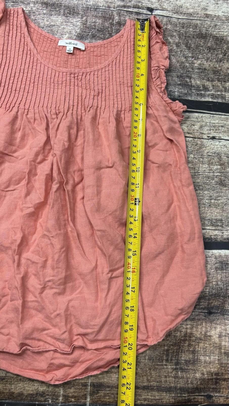 Other Aritzia Wilfred Top Womens XS Sleeveless Ruffle Linen Size XS / US 0-2 / IT 36-38 - 8 Thumbnail