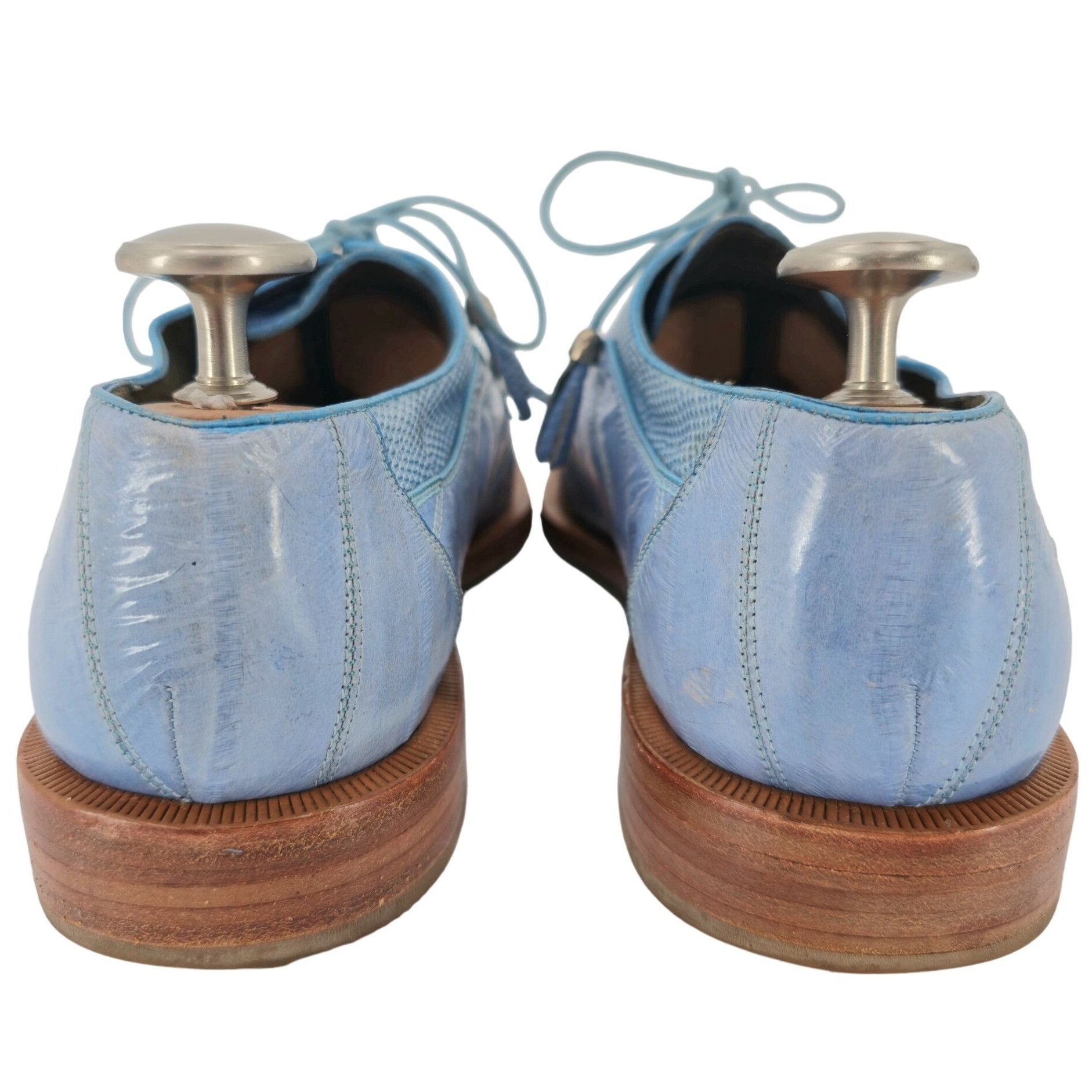Other Vintage Exotic Romano Eel Crocodile Dress Shoes Baby Blue Cr Size US 9.5 / EU 42-43 - 5 Thumbnail