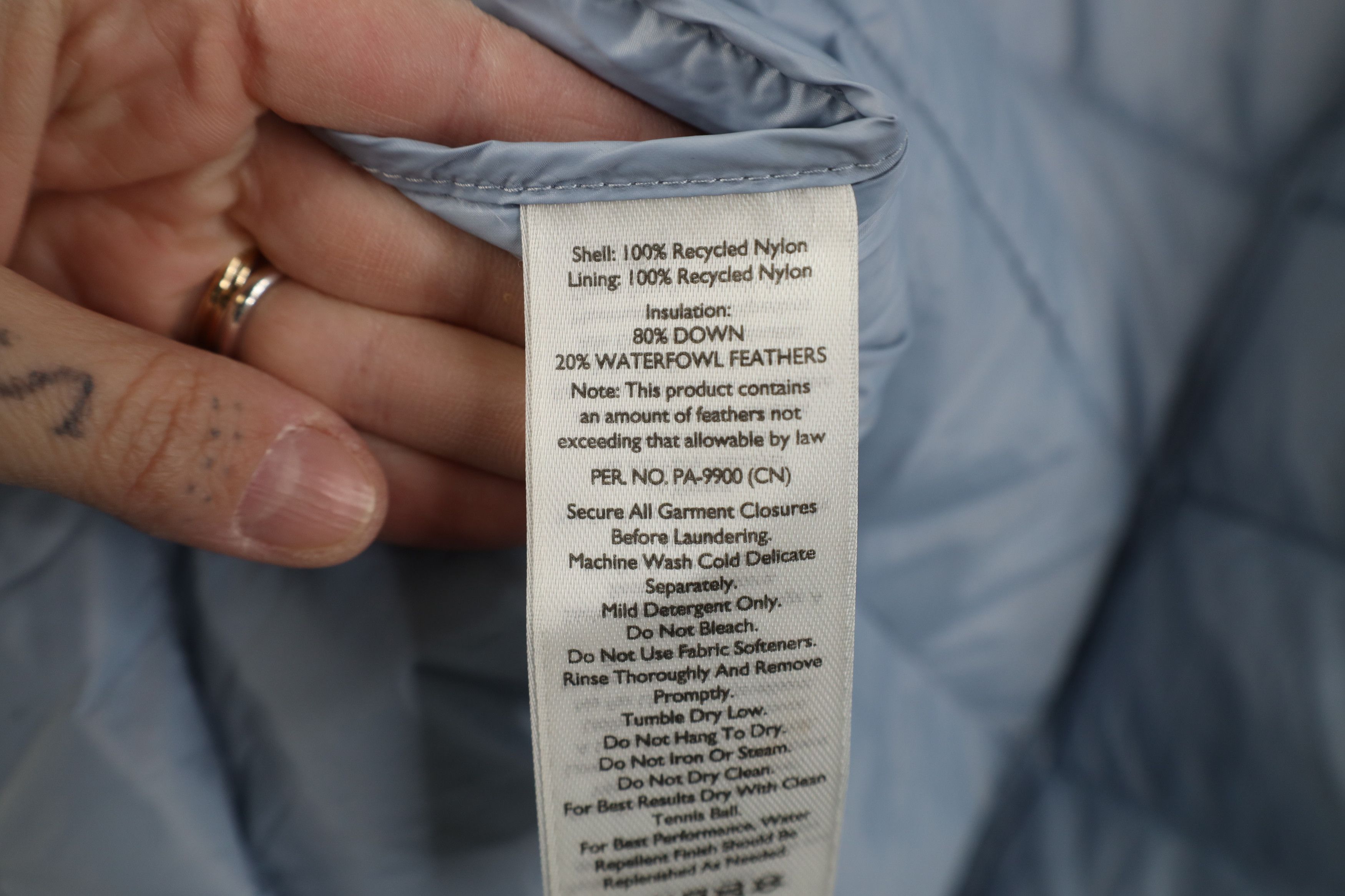 Eddie Bauer Vintage Y2K Eddie Bauer Down Fill Puffer Jacket Steel Blue Size XS / US 0-2 / IT 36-38 - 13 Thumbnail