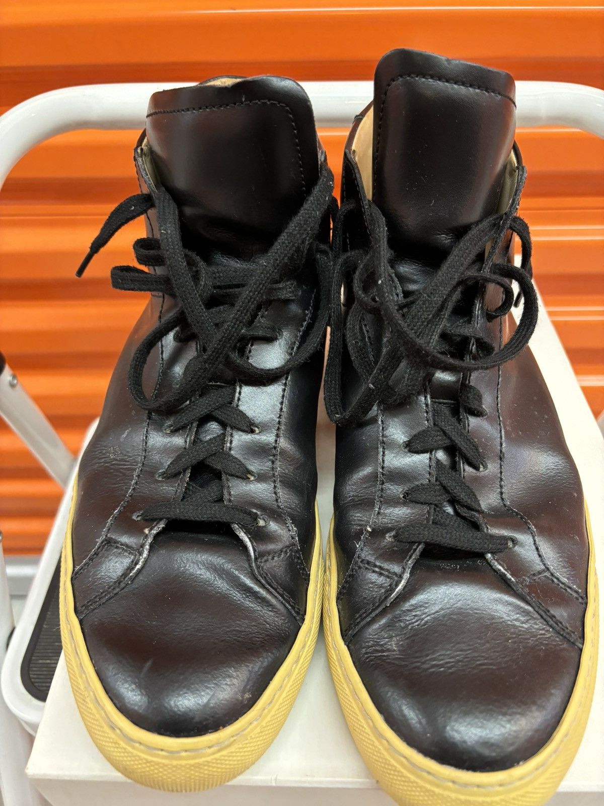 Common Projects × Designer ***FINAL DROP***RARE COMMON PROJECTS VINTAGE HIGH LEATHER 43 Size US 10.5 / EU 43-44 - 4 Thumbnail