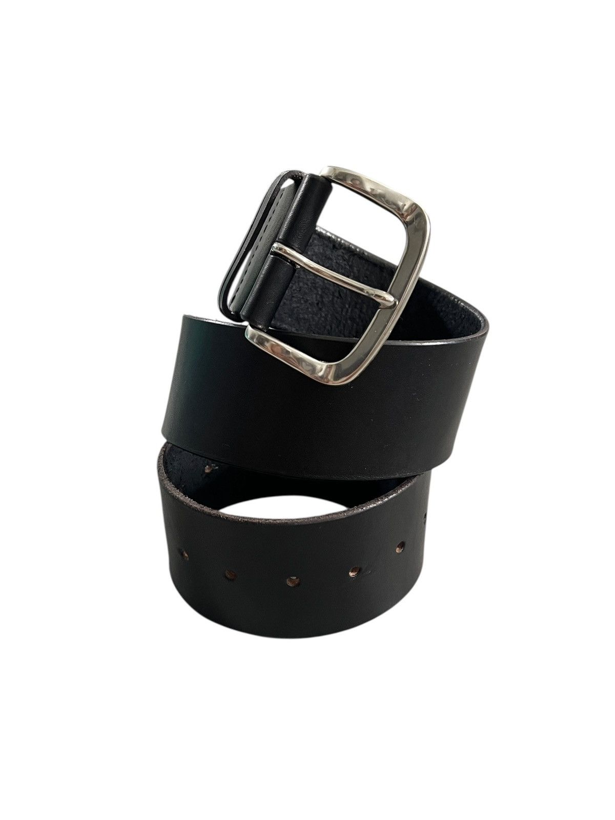 Limi Feu 1990s Y’s Bis Limi Feu Wide Leather Belt Size ONE SIZE - 2 Thumbnail
