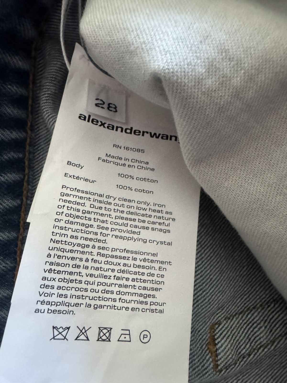 Alexander Wang Alexander Wang Crystal Denim Mini Skirt 28 Clear Hotfix Size 28" / US 6 / IT 42 - 9 Thumbnail