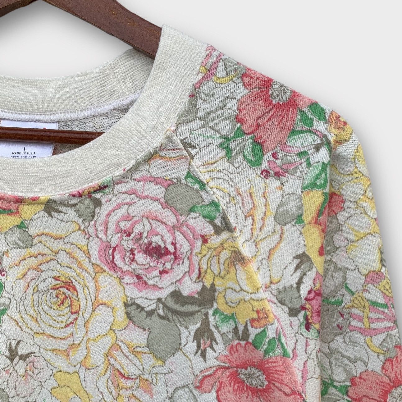 Vintage Vintage 90s Sport i Flowers Sweatshirt Size L / US 10 / IT 46 - 4 Thumbnail