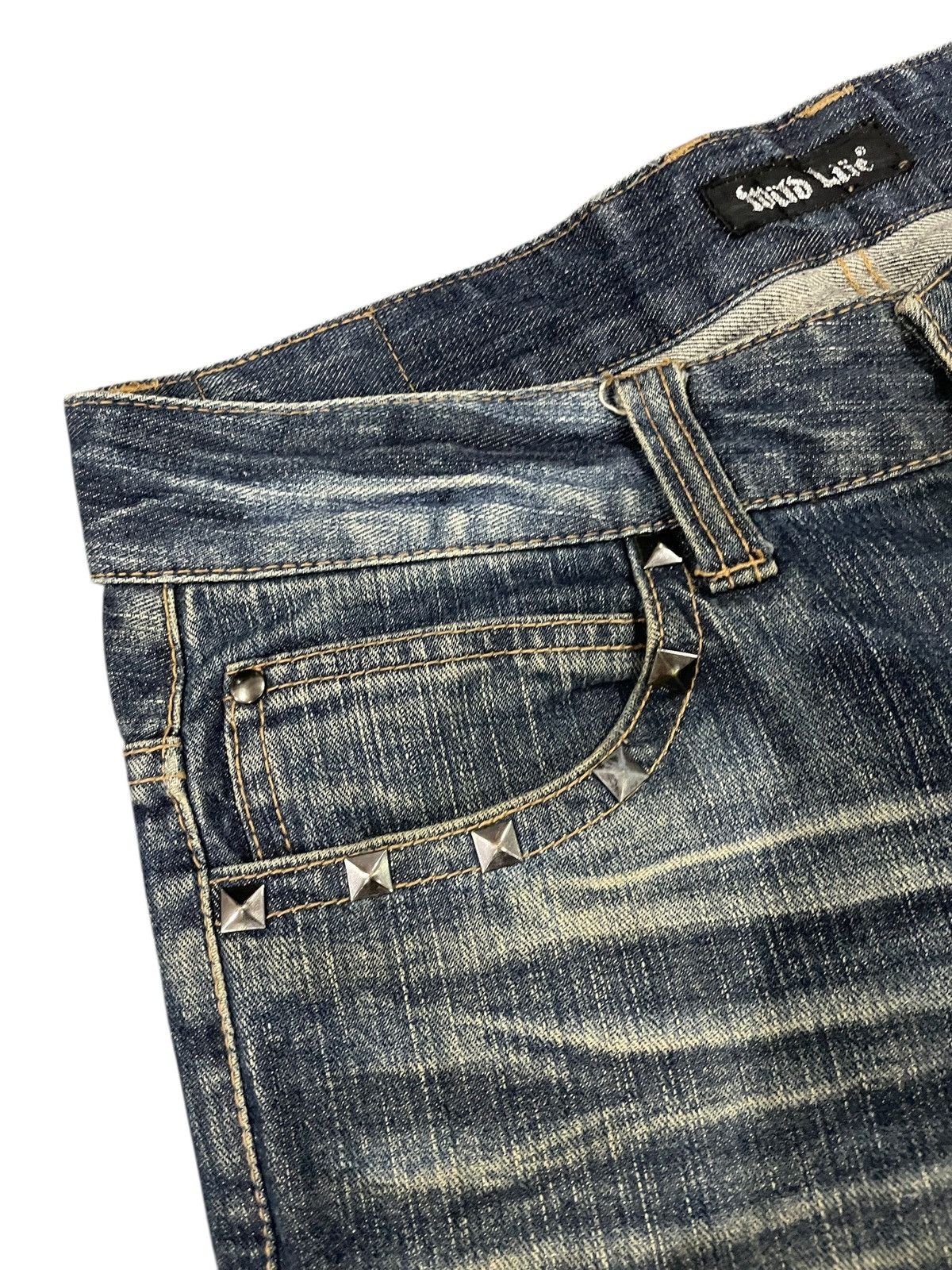 14th Addiction Wildlife Japanese Destroyed Dusty Dirt Rockers Jeans Size US 33 - 10 Thumbnail