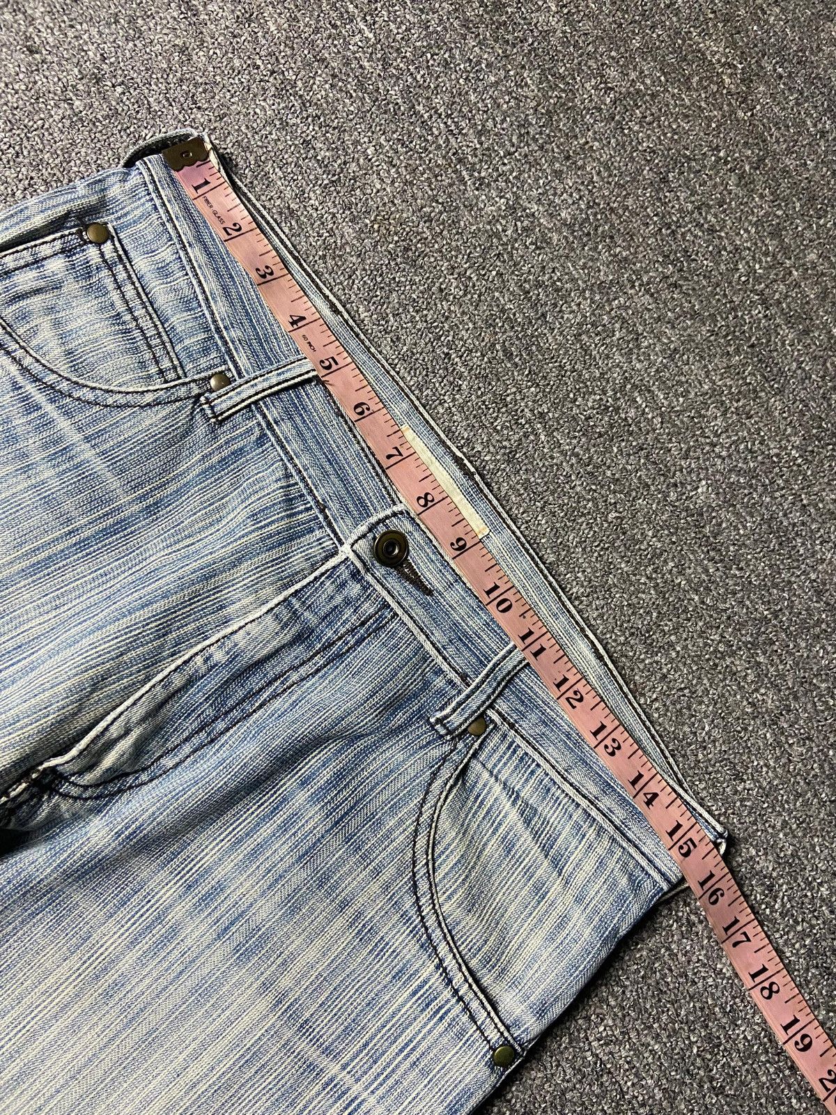 Japanese Brand Burning Violet Hickory Stripe Denim Jeans (162) Size US 31 - 5 Thumbnail