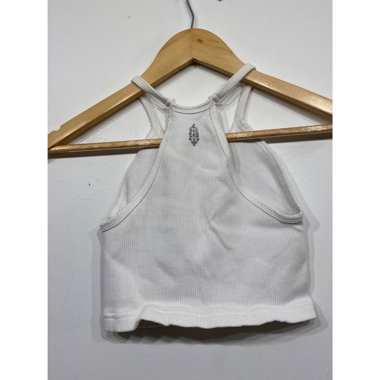 Free People Free People Movement White Ribbed Cropped Tank Size XS/S Size XS / US 0-2 / IT 36-38 - 2 Thumbnail