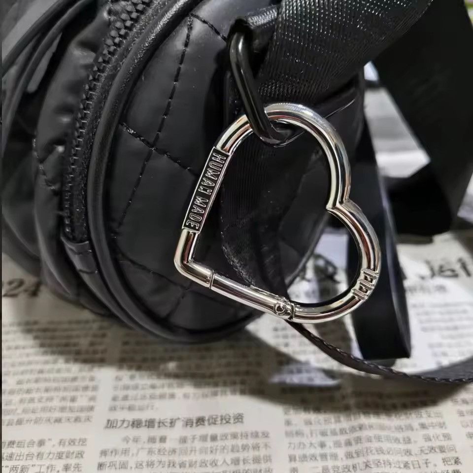 Human Made carabiner heart keychain with logo