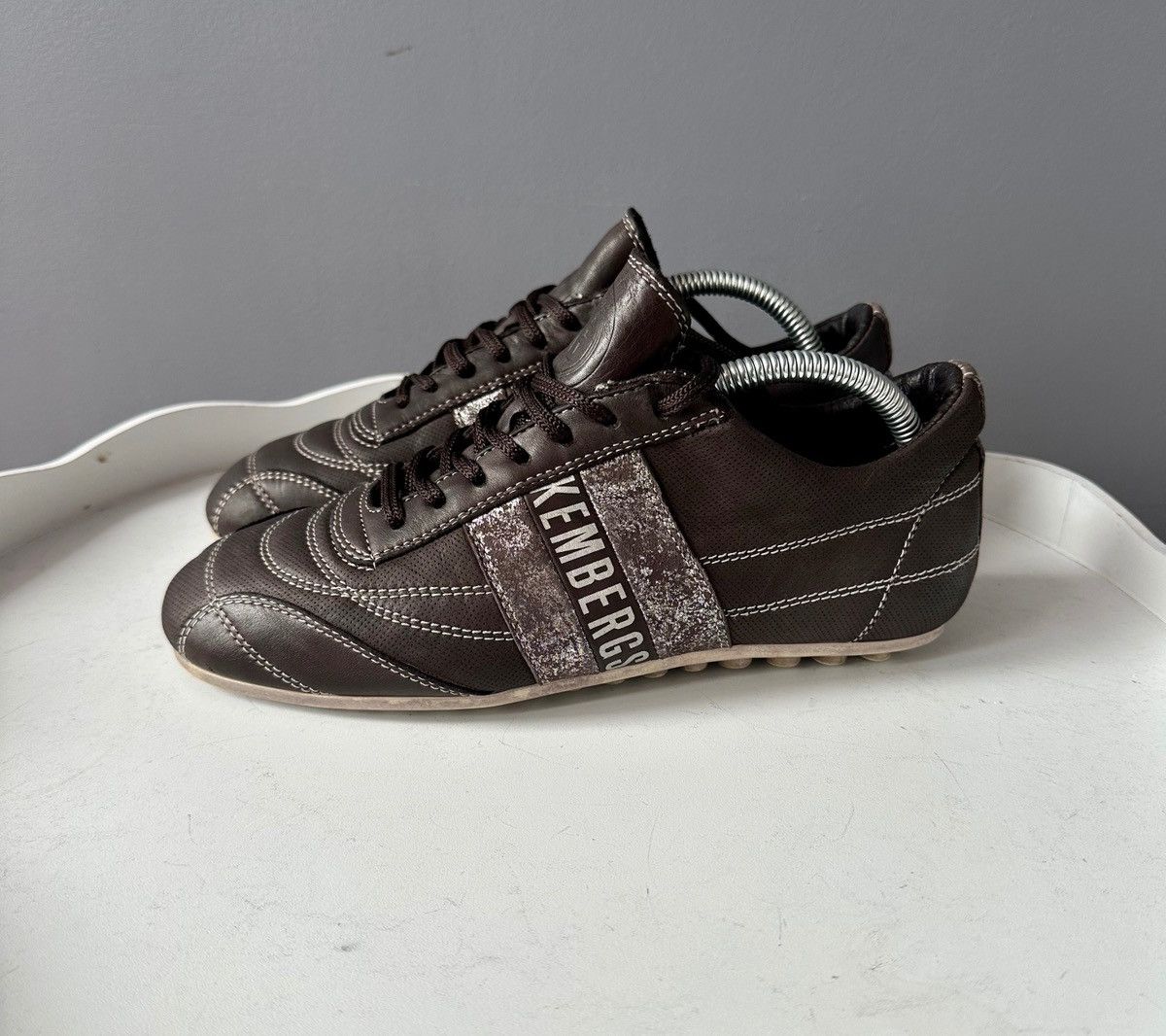 Dirk Bikkembergs Dirk Bikkembergs Low top brown leather sneakers Size US 8 / IT 38 - 1 Thumbnail