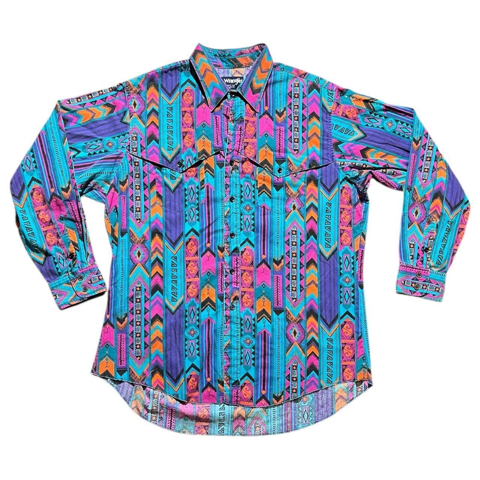 Wrangler Vintage Wrangler Western Button Down Shirt Size US XL / EU 56 / 4 - 1 Thumbnail